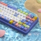 Passing Through The Ocean 104+34 / 54 Cherry Profile Keycap Set Cherry MX PBT Dye-subbed for Mechanical Gaming Keyboard